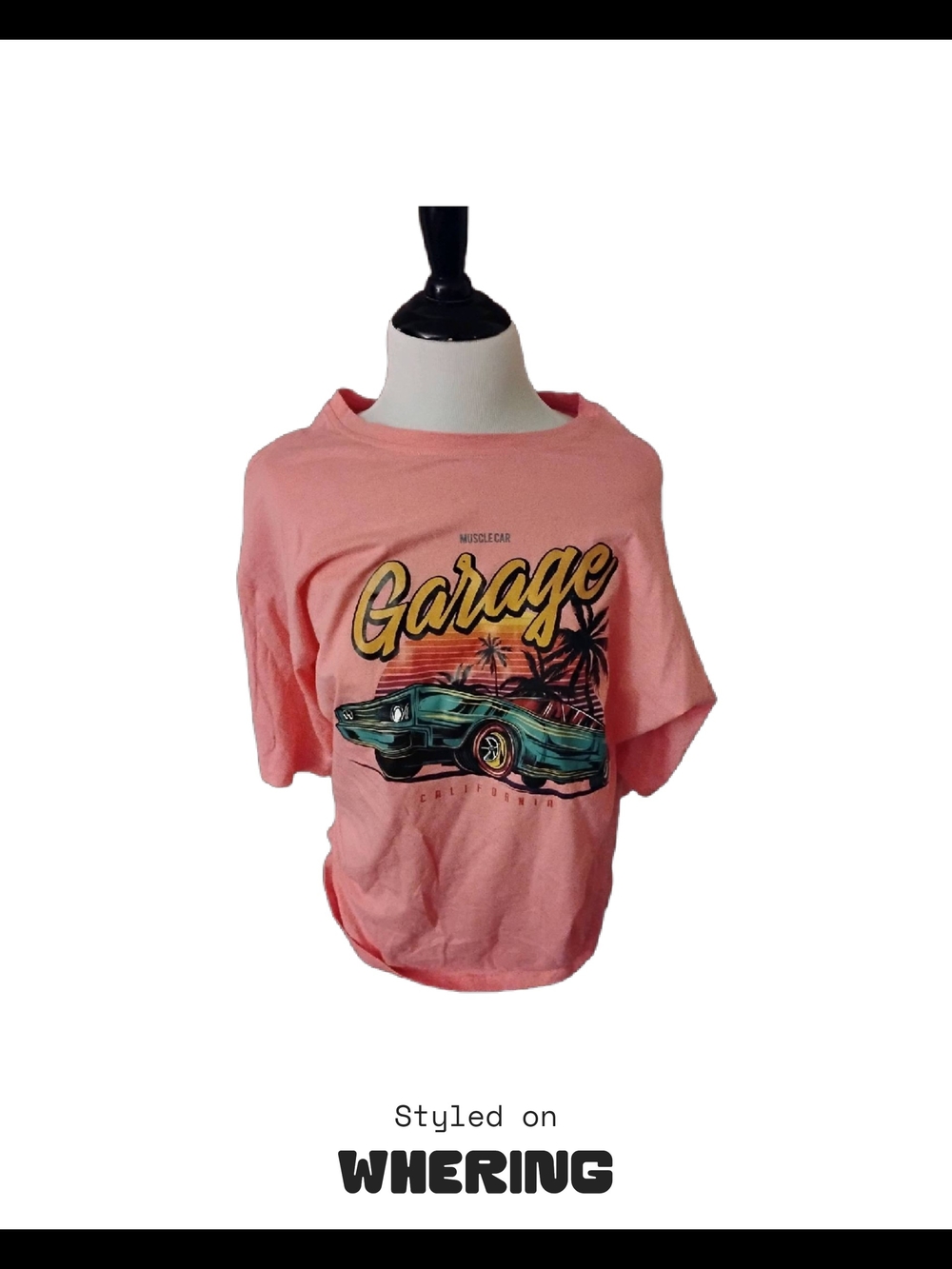 Pink 'Garage' Graphic Tee